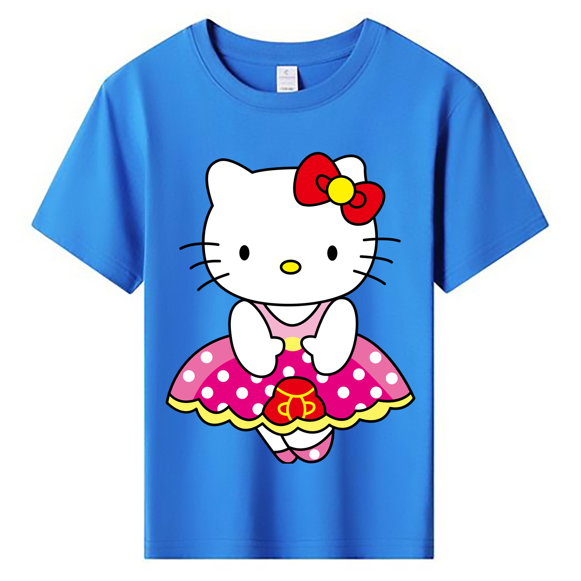 （画像用） Hello Kitty ハローキティ 綿100％キッズTシャツ（フロントプリント）